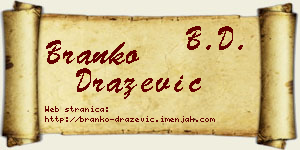 Branko Dražević vizit kartica